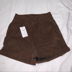 COPY - CIDER Brown Corduroy Mini Shorts (BRAND NEW)